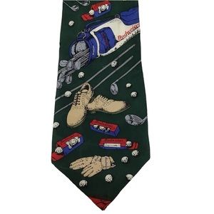 1999 Budweiser Beer Golf 1 Series 1 Logo Green Golf Clubs Golf Shoes Neck Tie